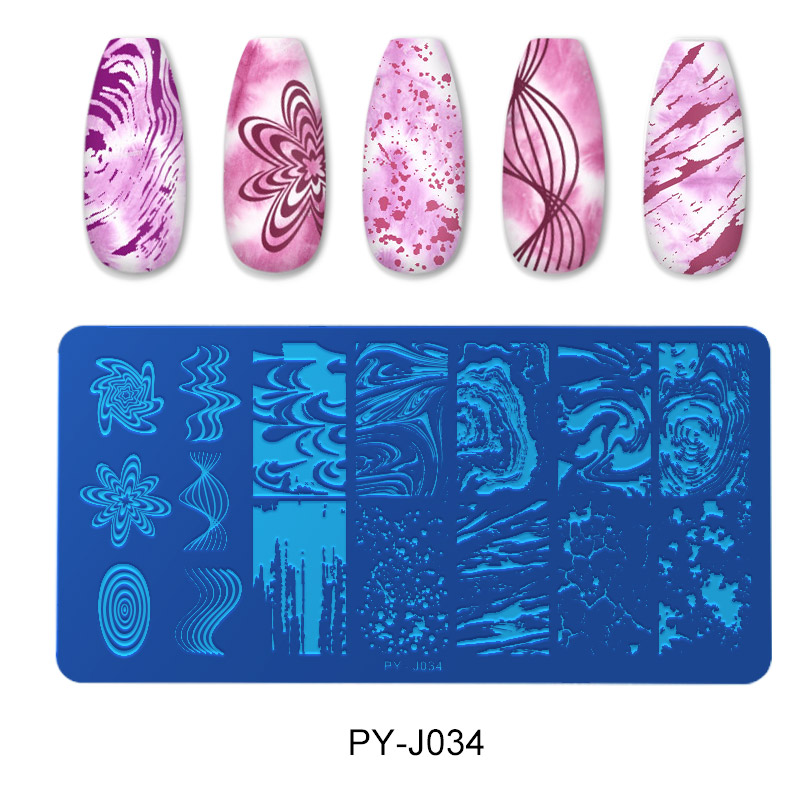 PICT YOU Nail Stamping Plates Marble Pattern Nail Art Plate Stencil