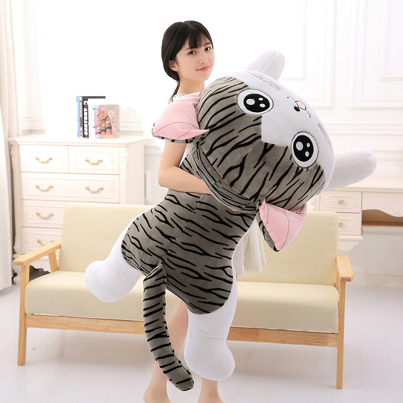 Big Beautiful Soft Long Cat Plush Pillow - Ideal Nap Cushion & Kids ...