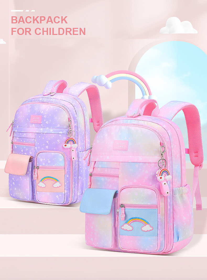 2022 New Primary School Backpack Cute Colorful Bags for Girls Princess ...